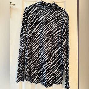 Zebra print turtleneck